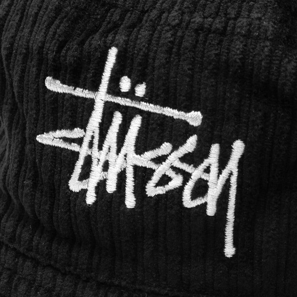 Corduroy Big Basic Bucket Hat - Black