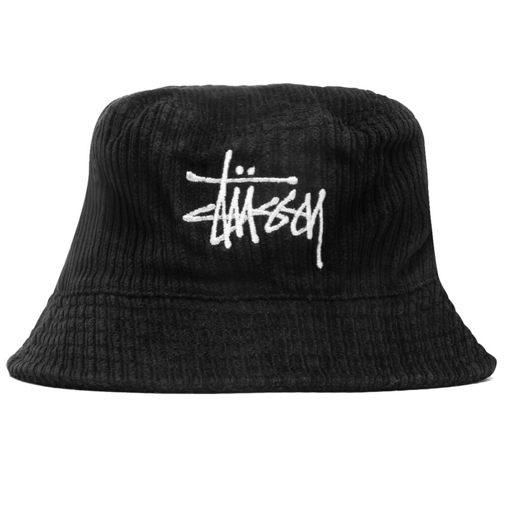 Corduroy Big Basic Bucket Hat - Black