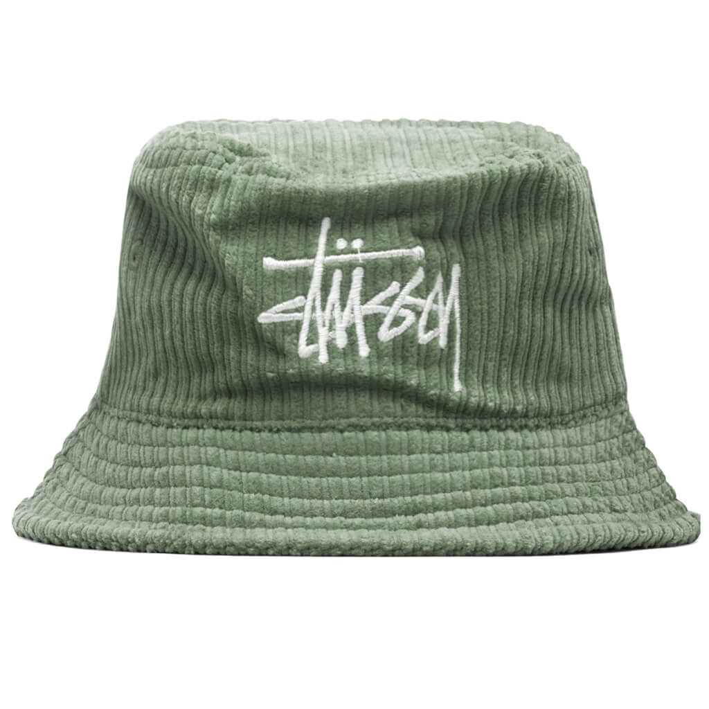 Corduroy Big Basic Bucket Hat - Olive