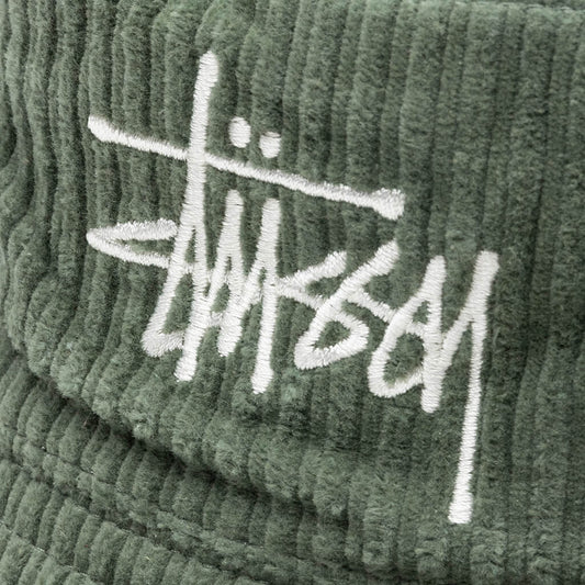 Corduroy Big Basic Bucket Hat - Olive