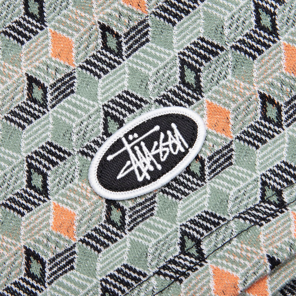 Diamond Pattern Polo - Olive