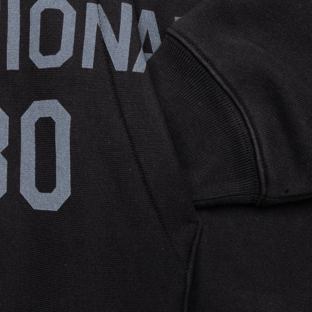 Established Printed Zip Hoodie - Black