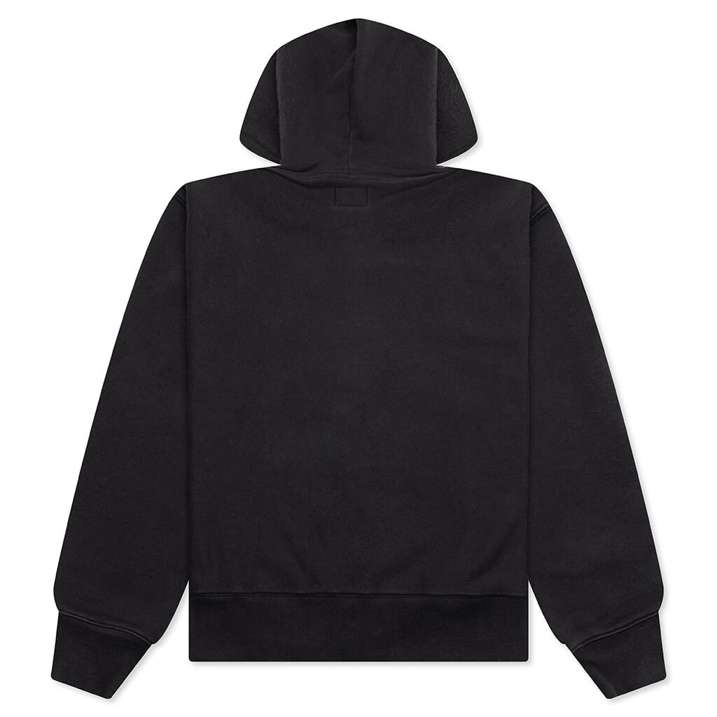 Established Printed Zip Hoodie - Black