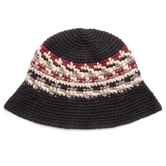 Fairisle Bucket Hat - Black