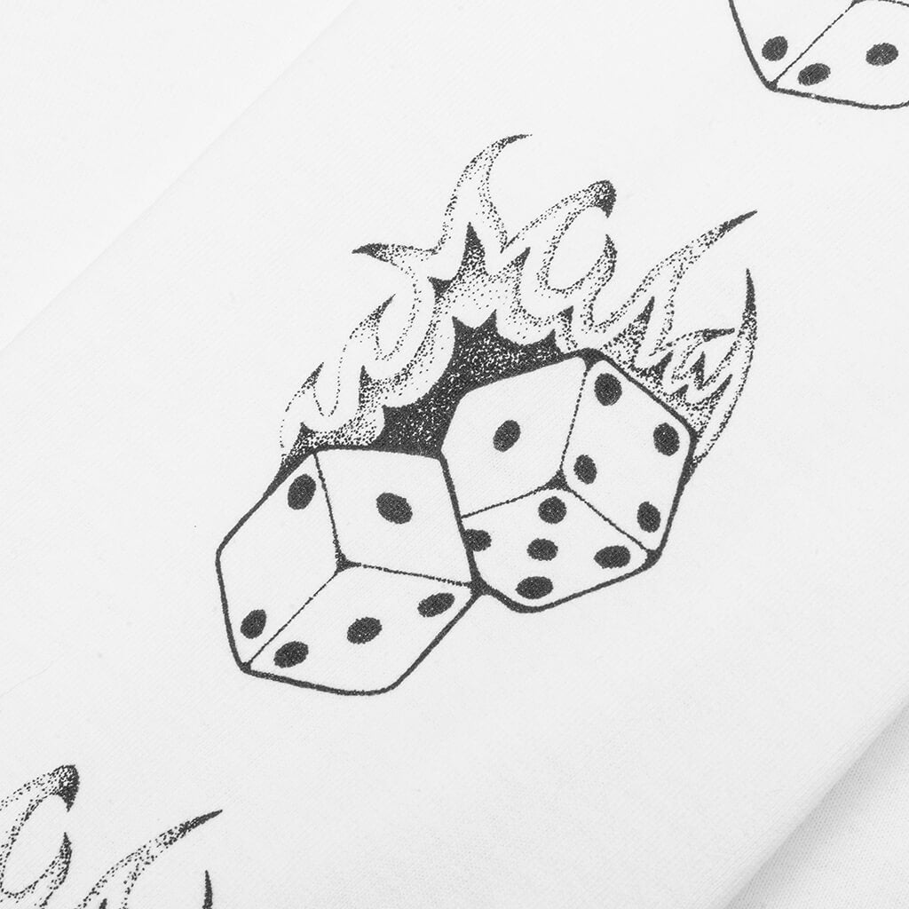 Fire Dice L/S Tee - White