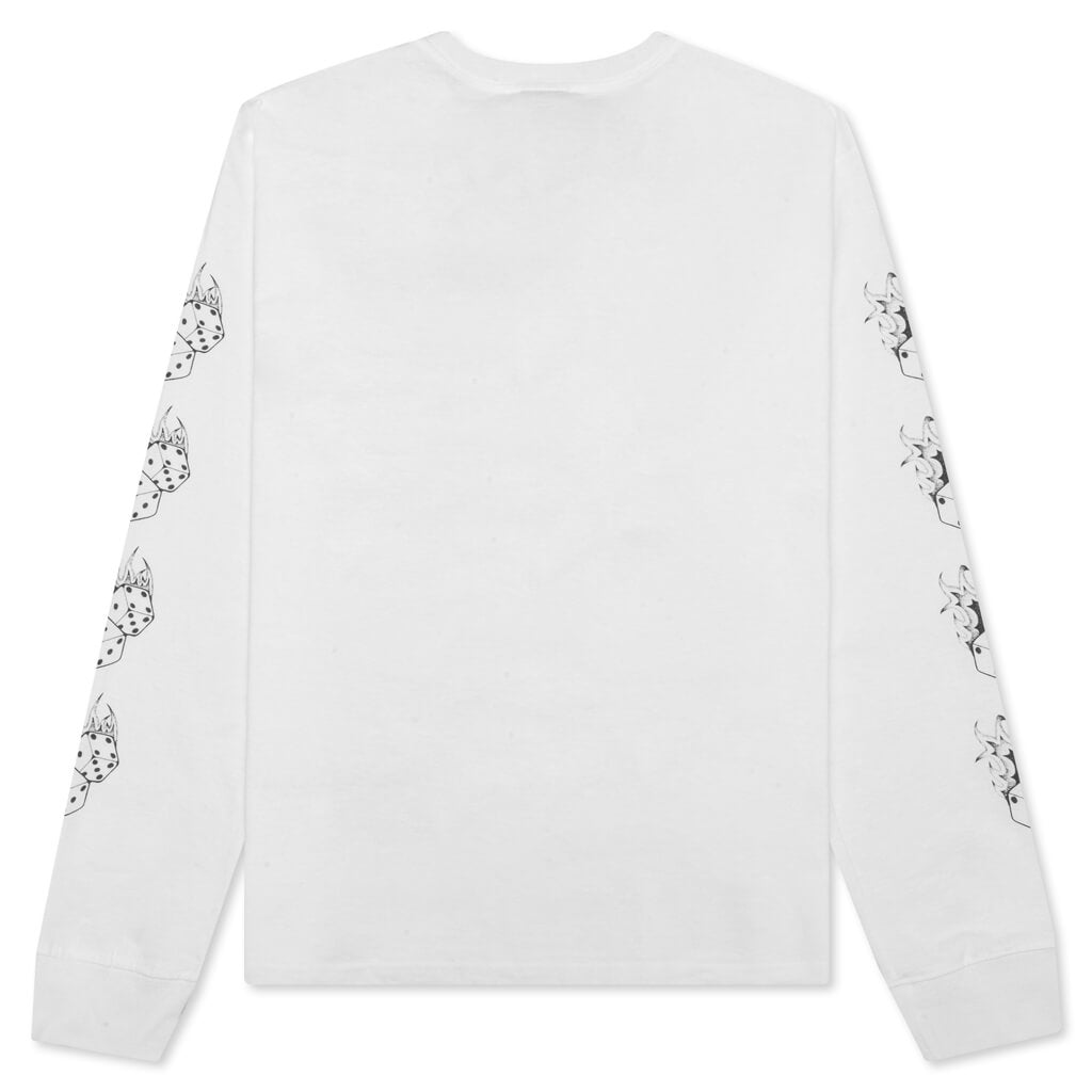 Fire Dice L/S Tee - White