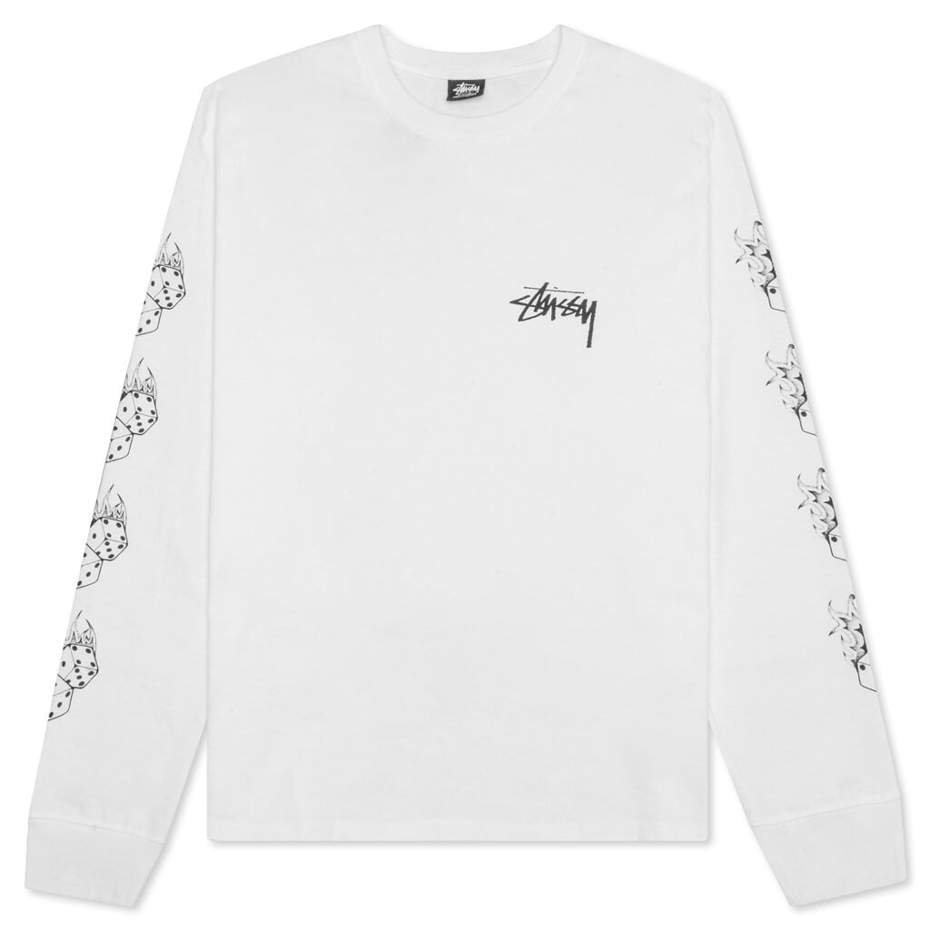Fire Dice L/S Tee - White