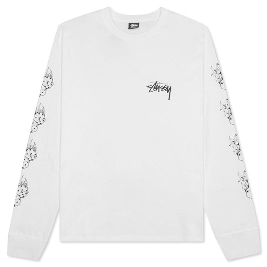 Fire Dice L/S Tee - White