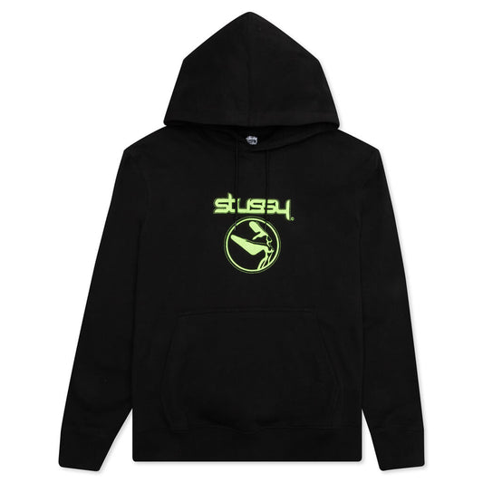 Flight Applique Hoodie - Black