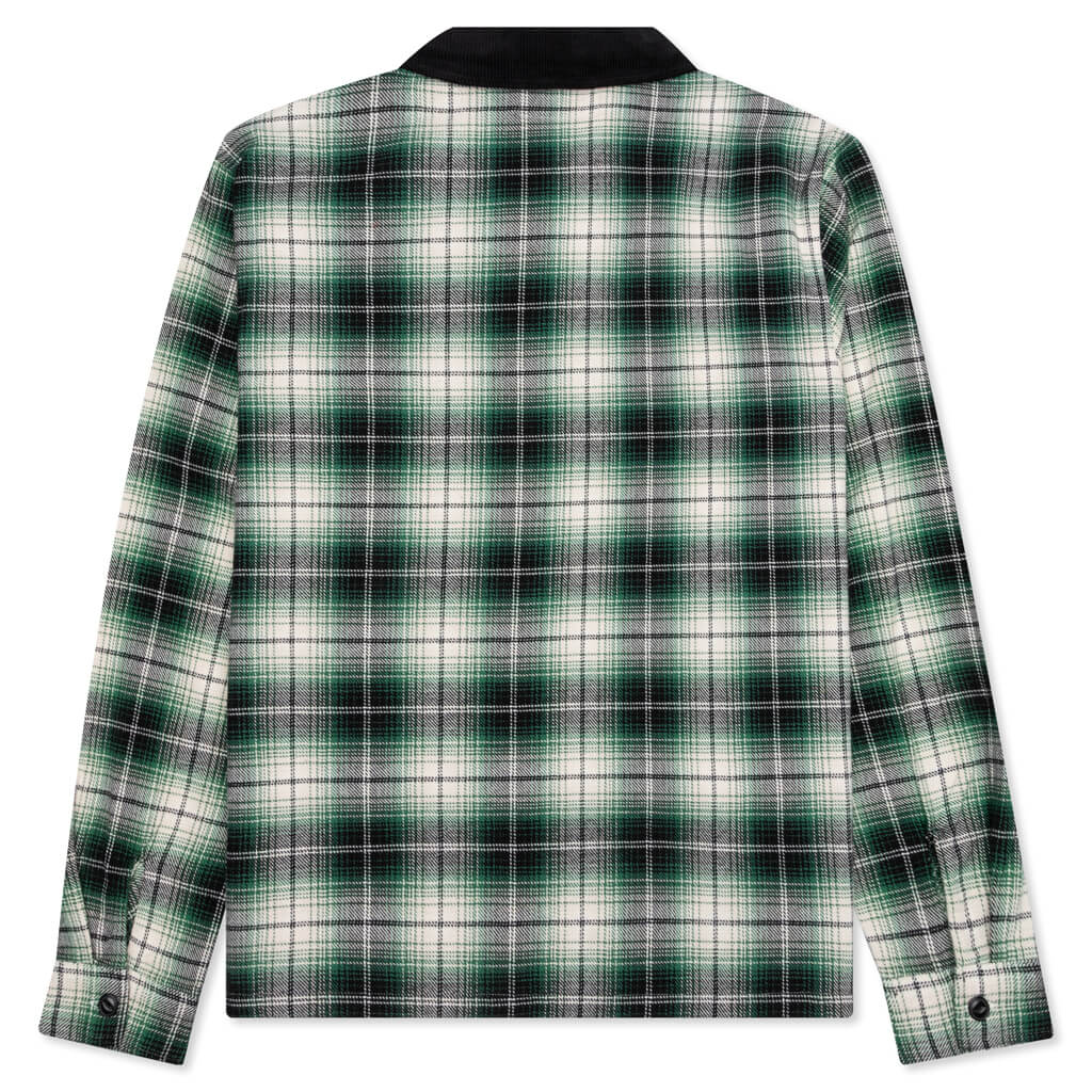 Frank Plaid Zip L/S Shirt - Black/Green