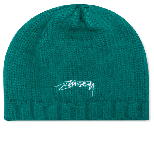 Fuzzy Ribbed Beanie - Teal