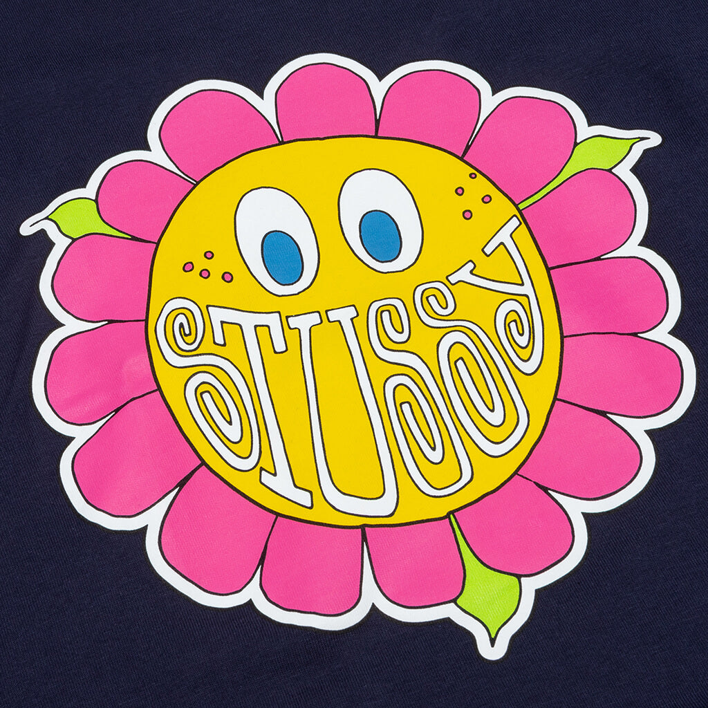 Happy Flower Tee - Navy