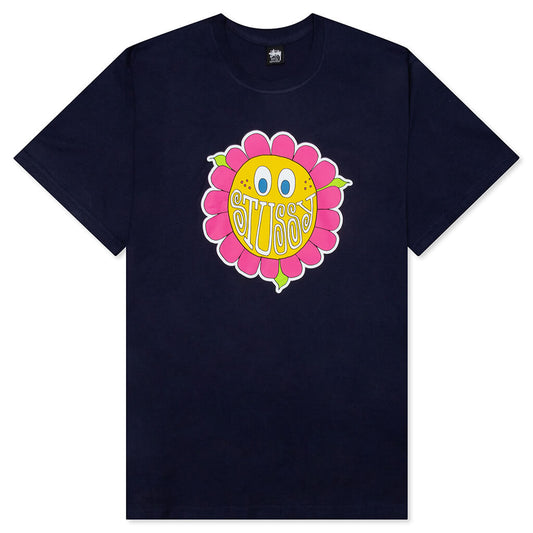 Happy Flower Tee - Navy