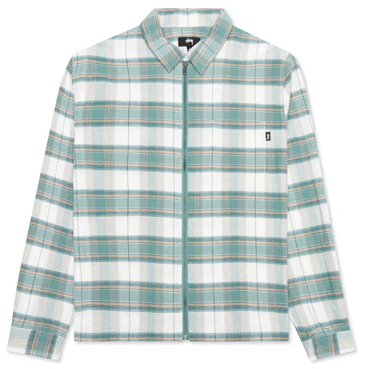Heritage Plaid Zip L/S Shirt - Green