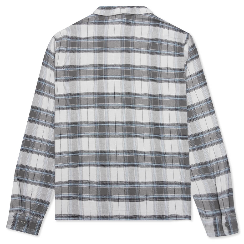 Heritage Plaid Zip L/S Shirt - Grey