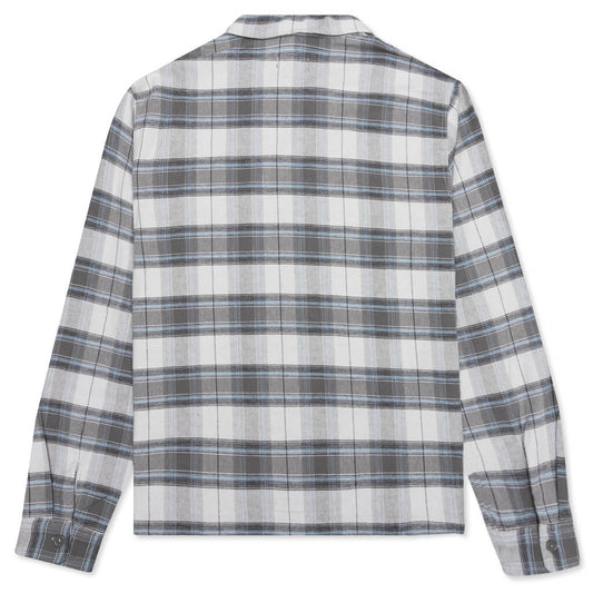 Heritage Plaid Zip L/S Shirt - Grey