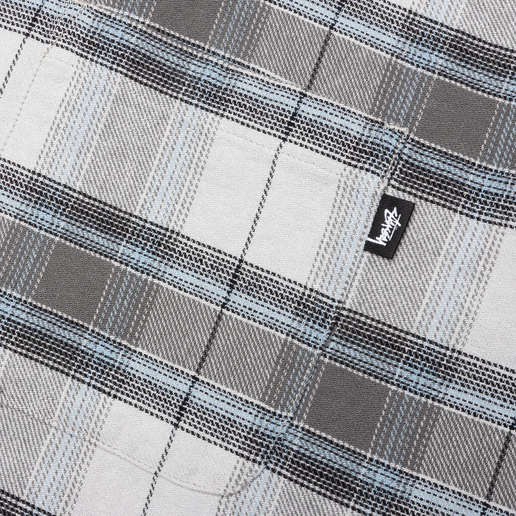 Heritage Plaid Zip L/S Shirt - Grey