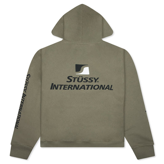 Stüssy International Zip Hoodie - Army