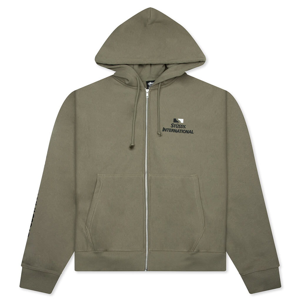 Stüssy International Zip Hoodie - Army