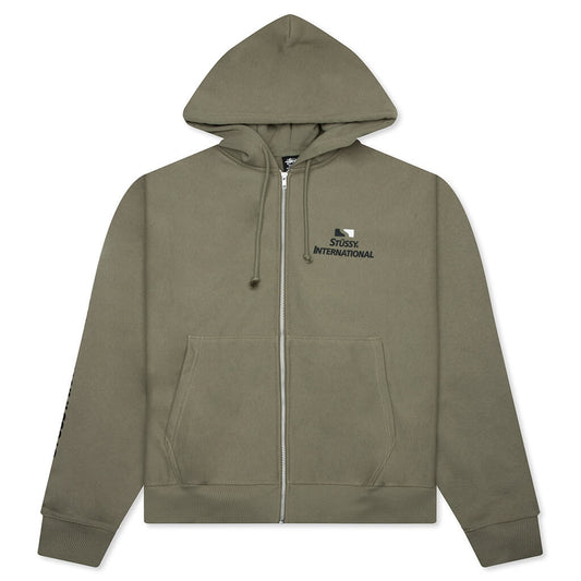 Stüssy International Zip Hoodie - Army