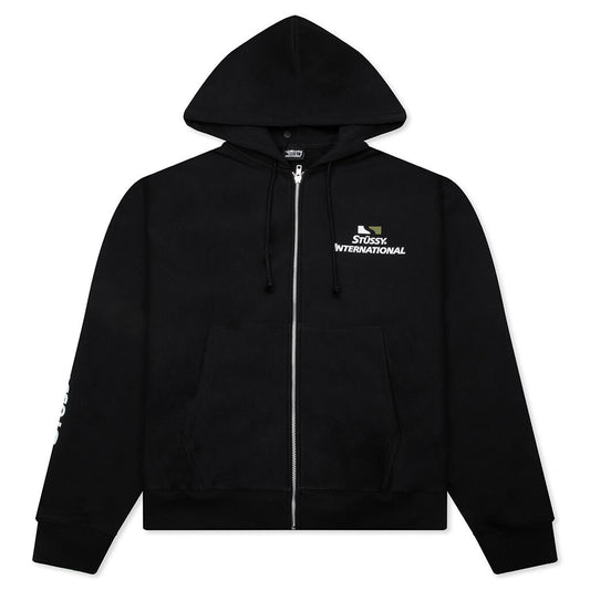 Stüssy International Zip Hoodie - Black