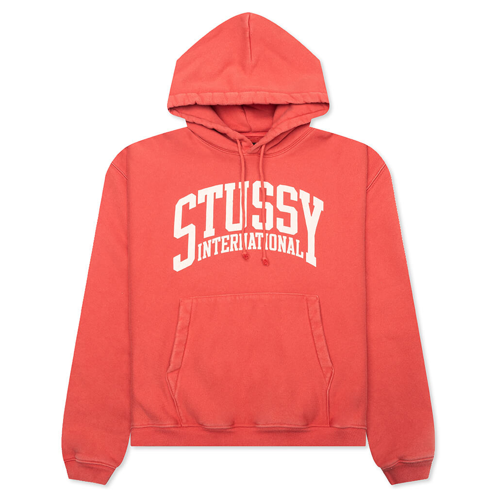 Stussy Intl Relaxed Hoodie - Washed Red