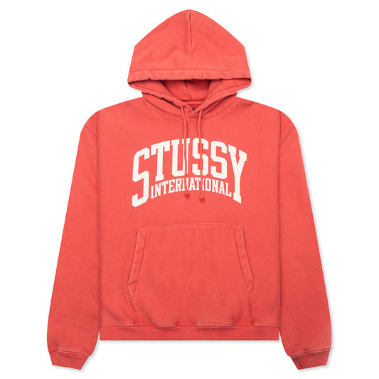 Stussy Intl Relaxed Hoodie - Washed Red