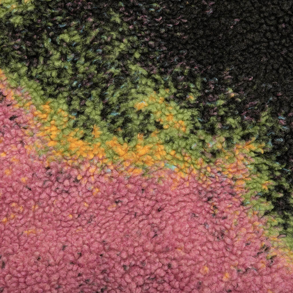 Jacquard Dye Sherpa Vest - Berry