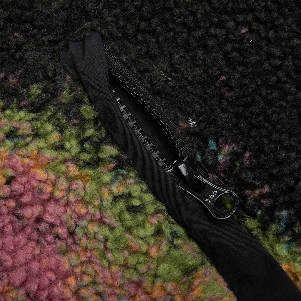 Jacquard Dye Sherpa Vest - Berry