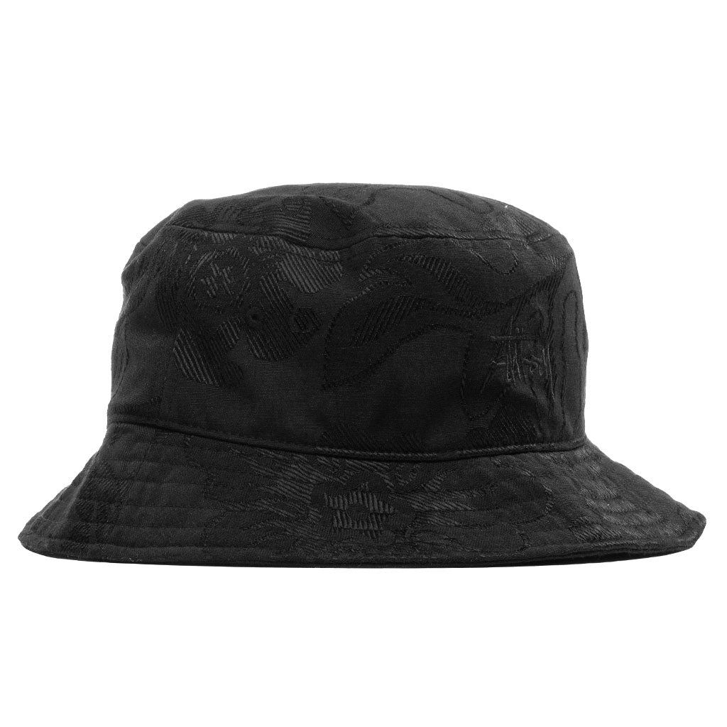 Jacquard Hawaiian Bucket Hat - Black