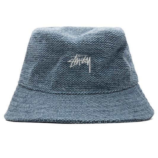 Jute Weave Bucket Hat - Blue