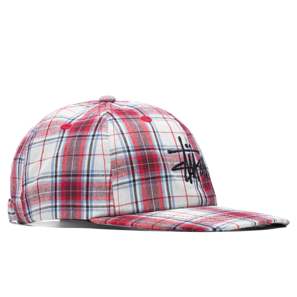 Madras Plaid Big Logo Low Pro - Red