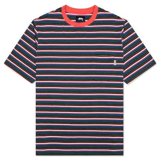 Mini Stripe Crew - Red