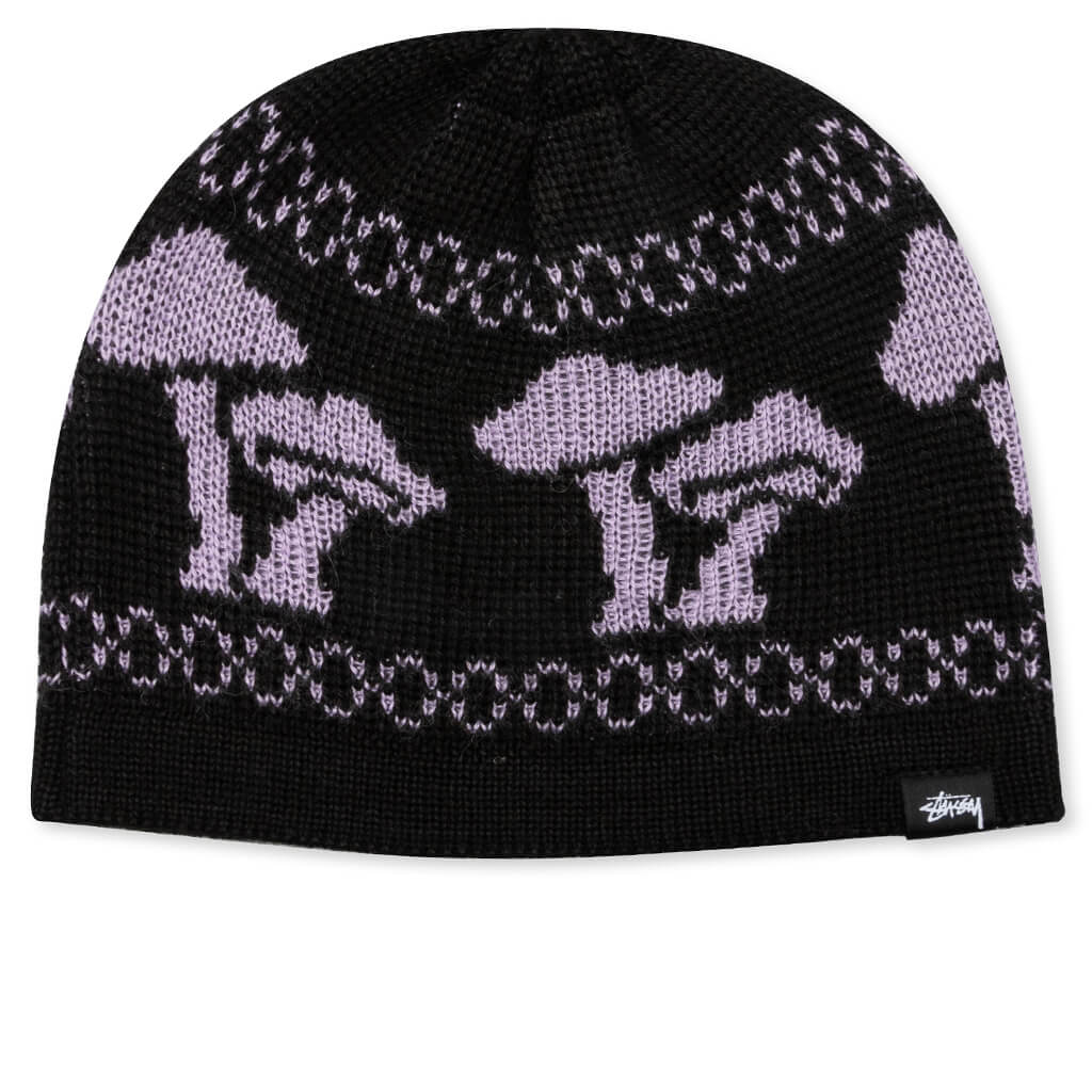 Mohair Mushroom Beanie - Black