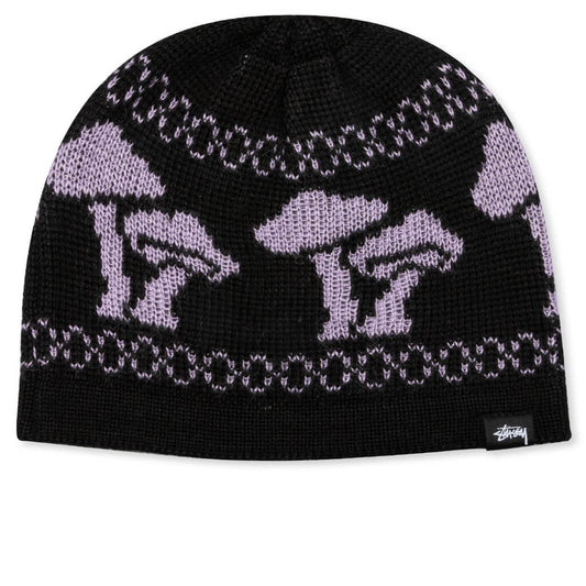 Mohair Mushroom Beanie - Black