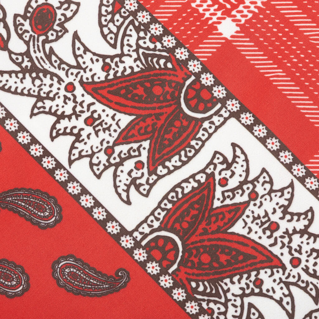 Paisley Plaid Water Short - Red