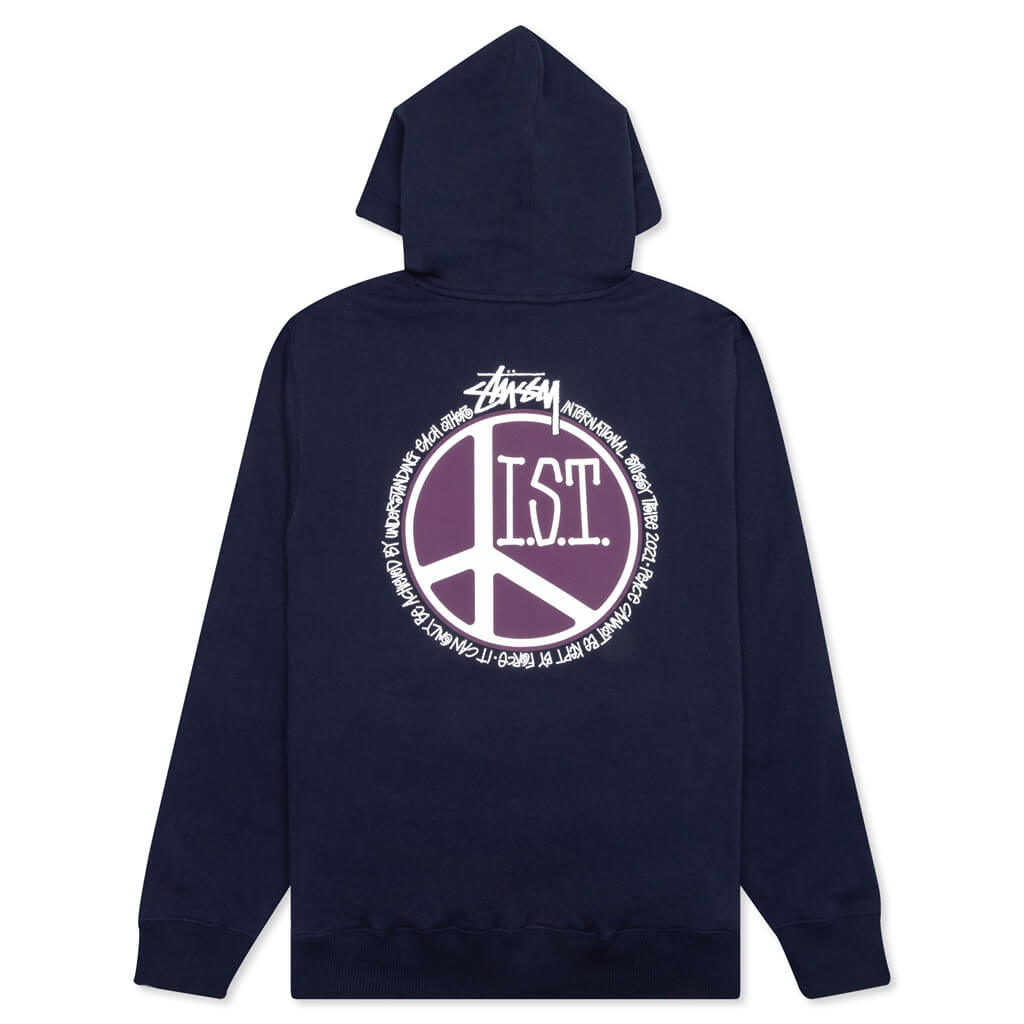 Peace Dot Hoodie - Navy