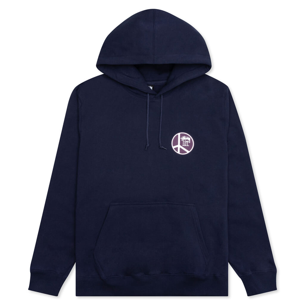 Peace Dot Hoodie - Navy