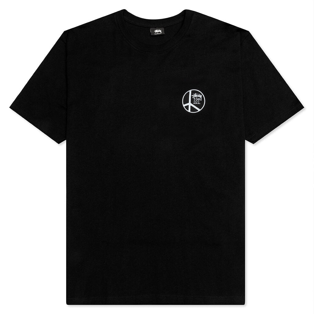 Peace Dot Pigment Dyed Tee - Black