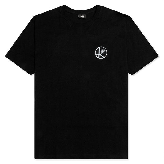 Peace Dot Pigment Dyed Tee - Black