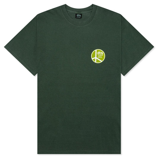 Peace Dot Pigment Dyed Tee - Pine