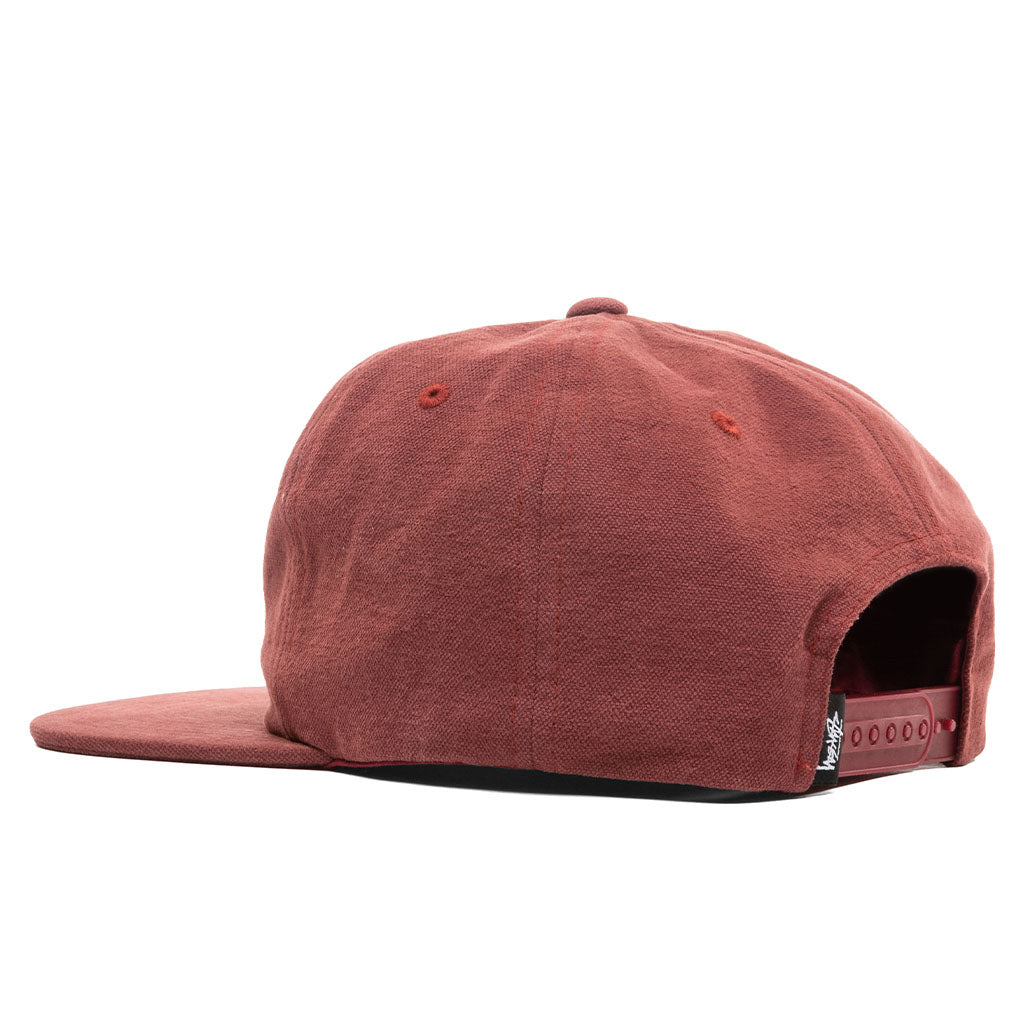 Peached Canvas Cap - Burgundy