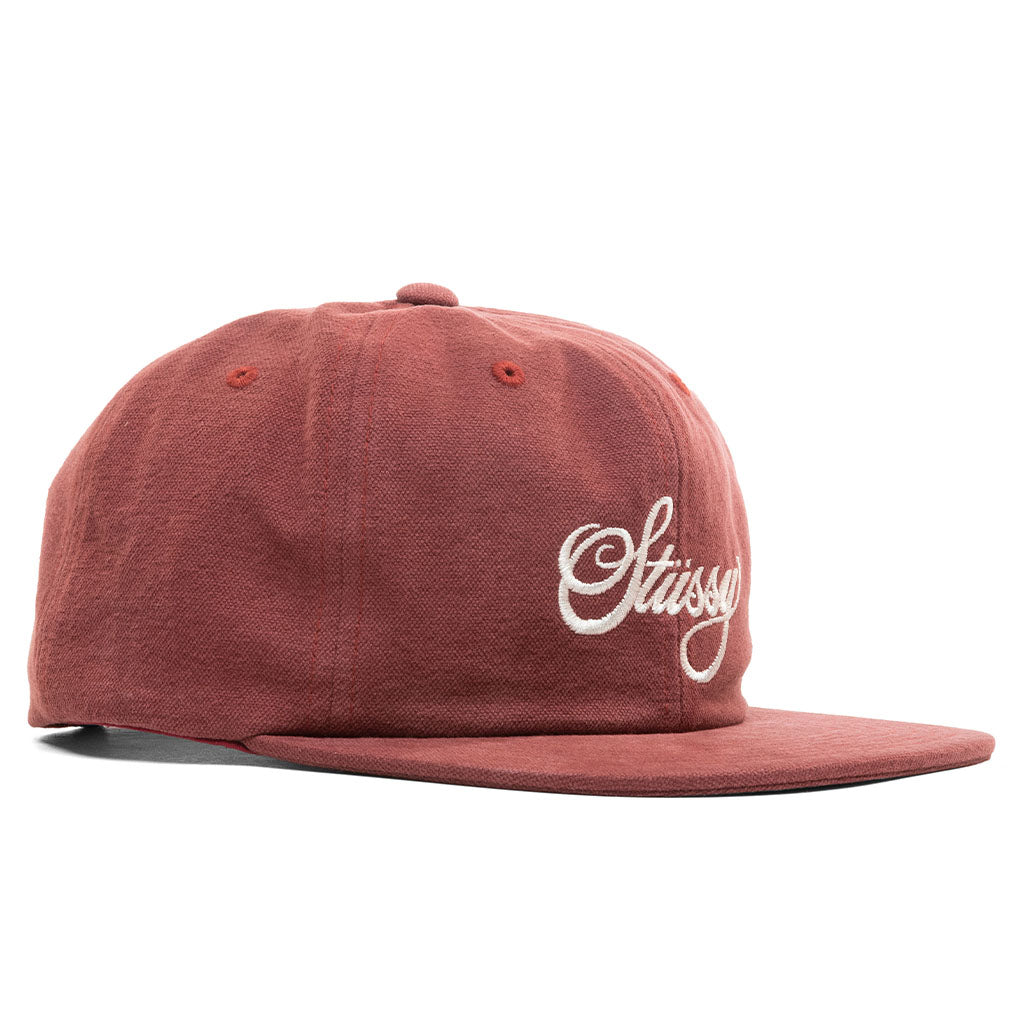 Peached Canvas Cap - Burgundy