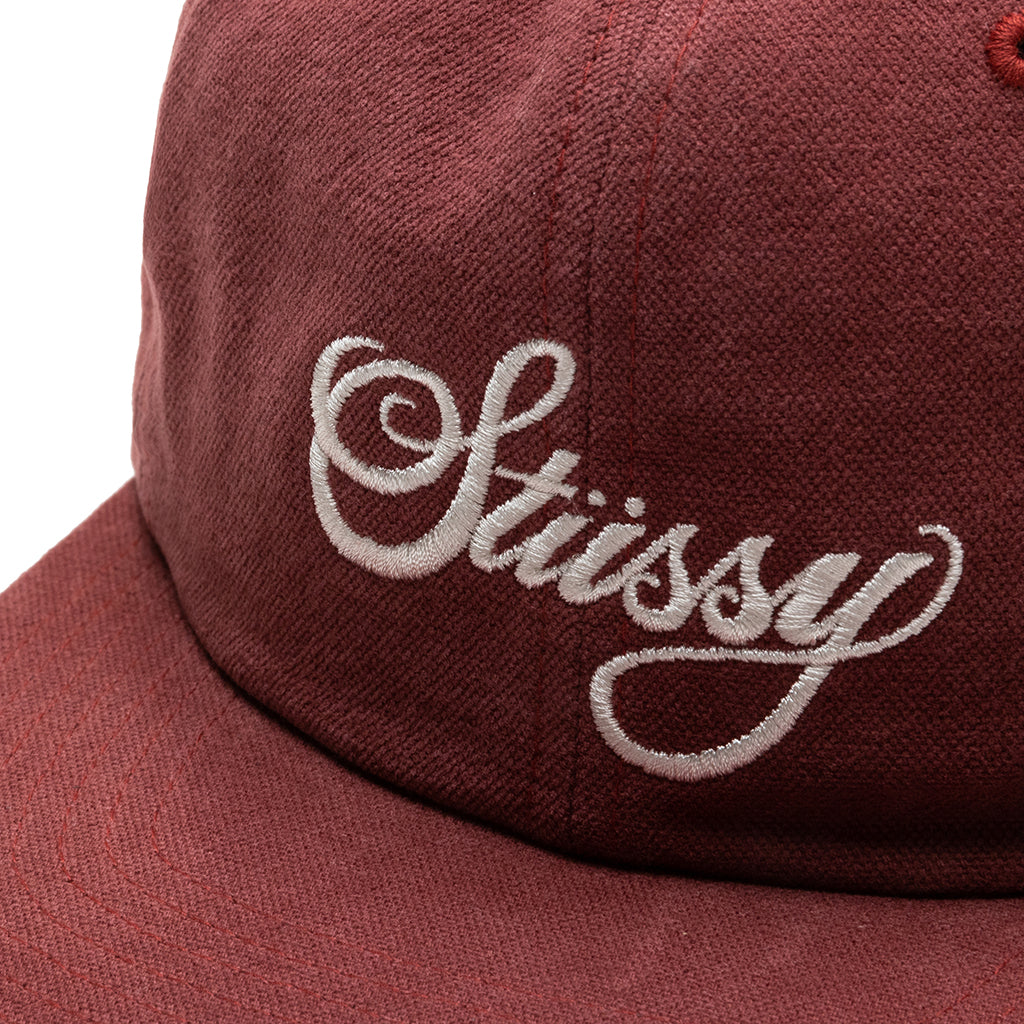 Peached Canvas Cap - Burgundy