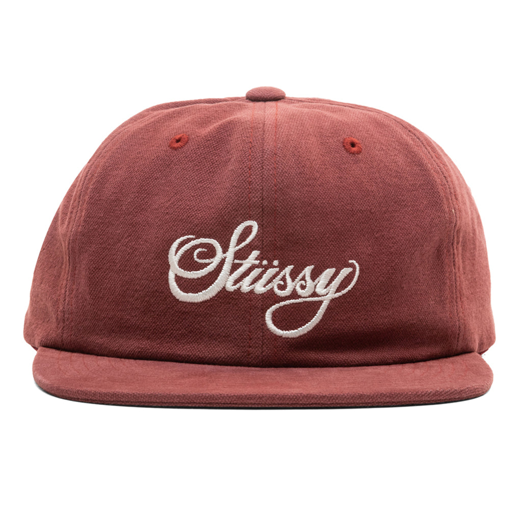Peached Canvas Cap - Burgundy