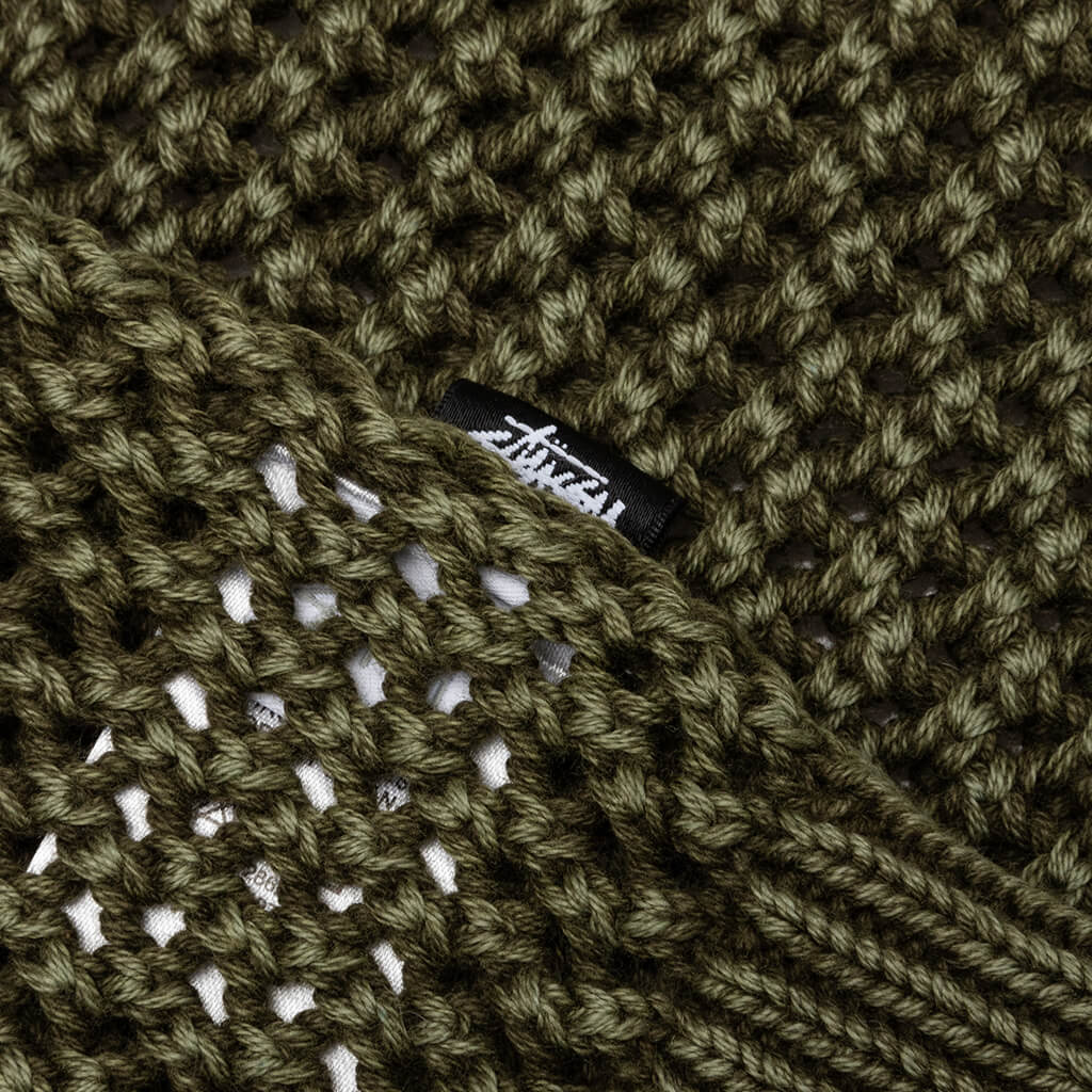Pigment Dyed Loose Gauge Sweater - Dark Olive