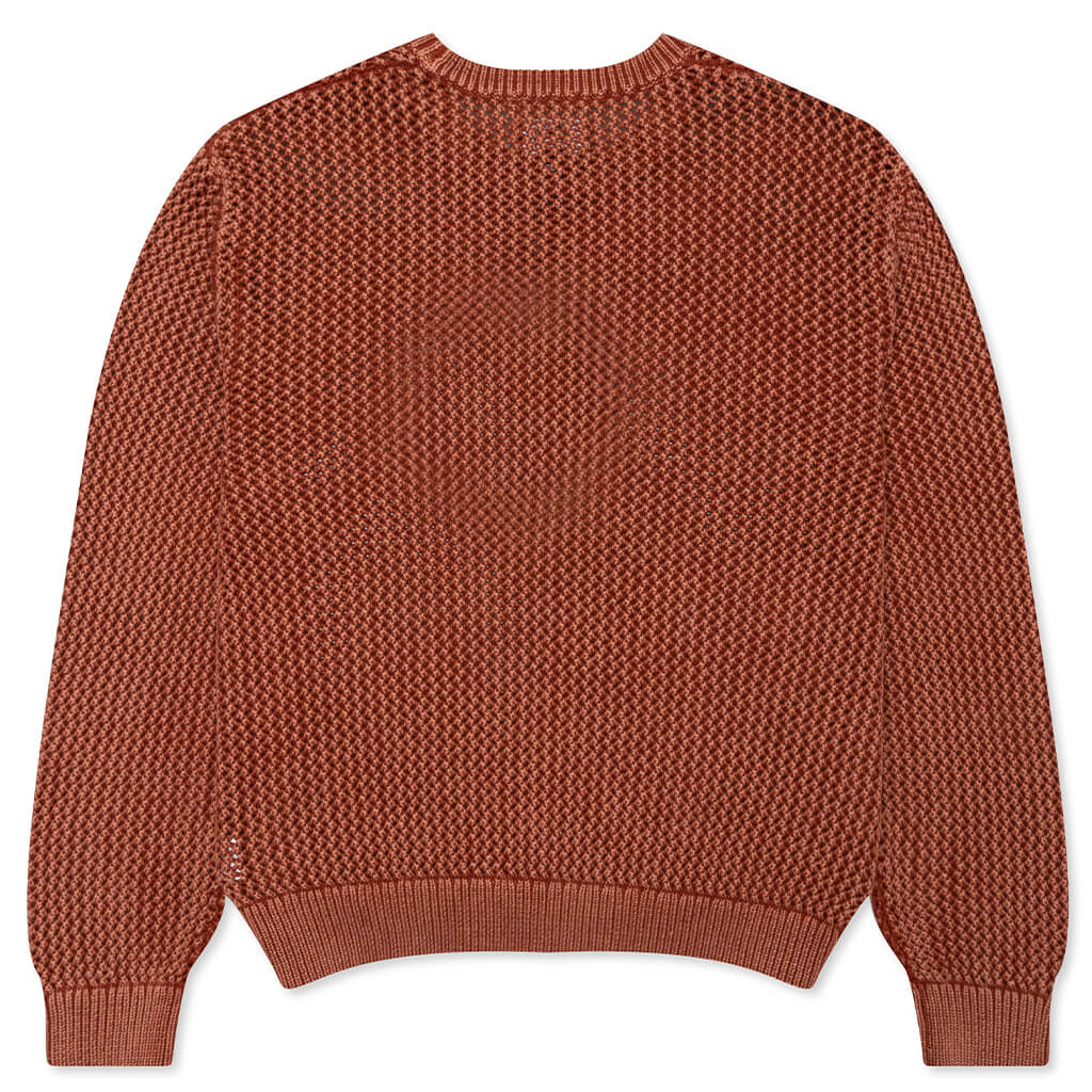 Pigment Dyed Loose Gauge Sweater - Salmon