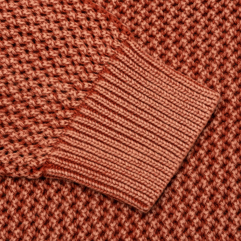 Pigment Dyed Loose Gauge Sweater - Salmon