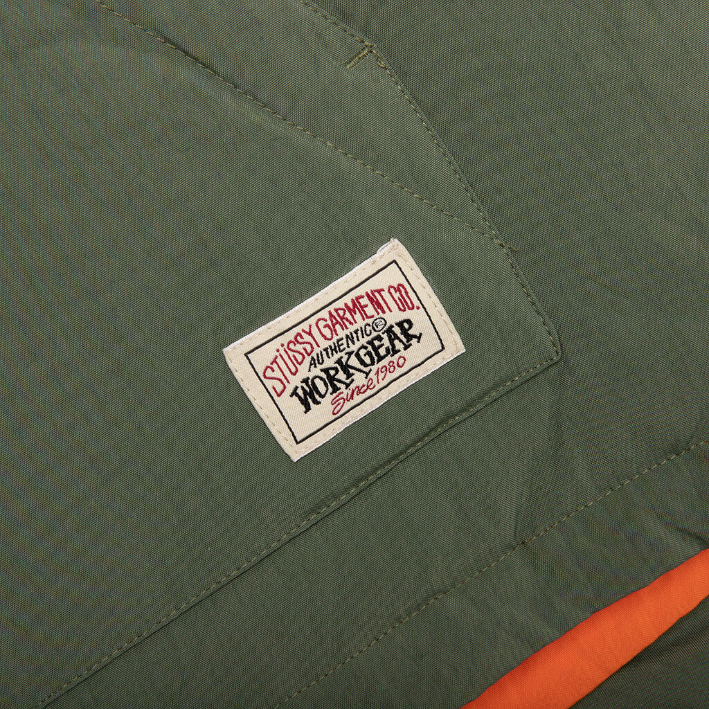 Reverse Down Workgear Vest - Olive