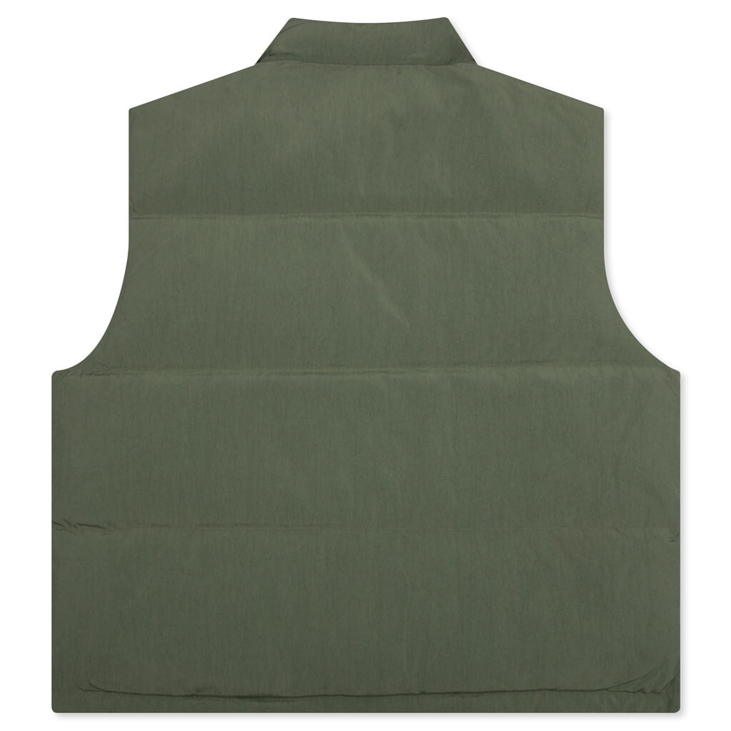 Reverse Down Workgear Vest - Olive